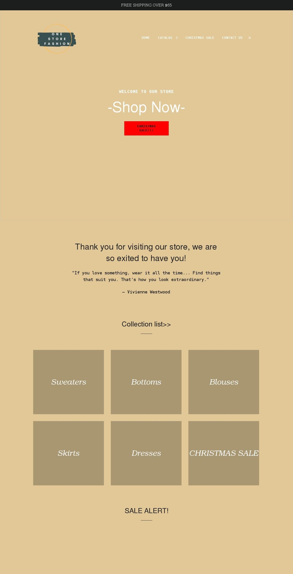 onestorefashion.com shopify website screenshot