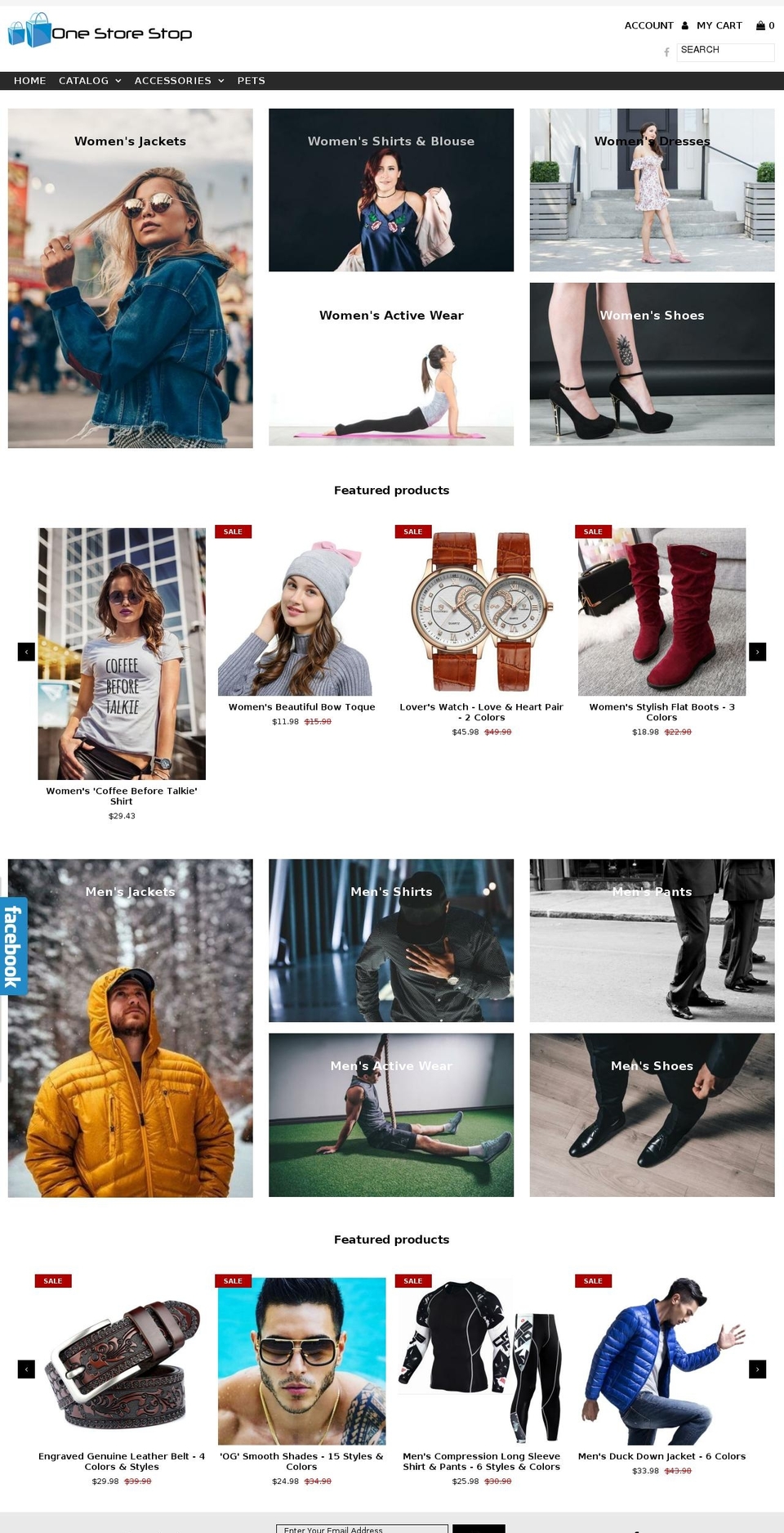 onestorestop.com — Shopify storefront screenshot
