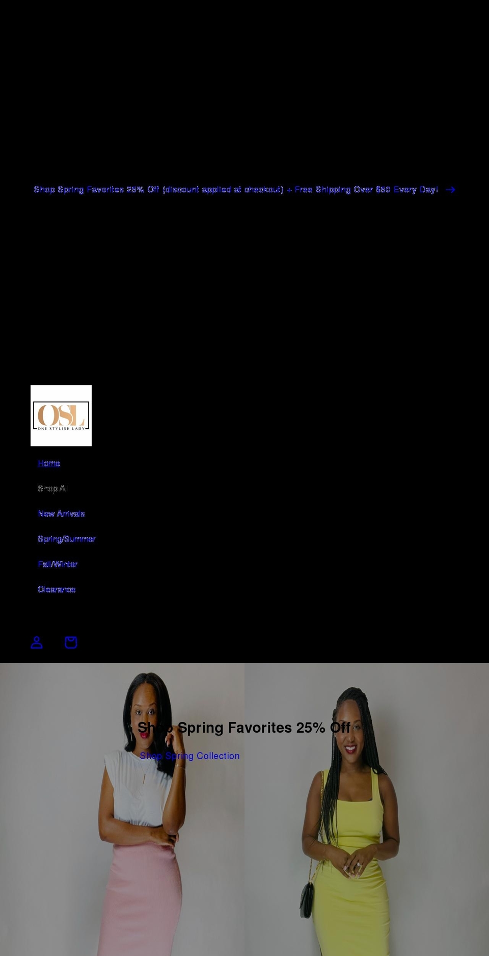 onestylishlady.com shopify website screenshot