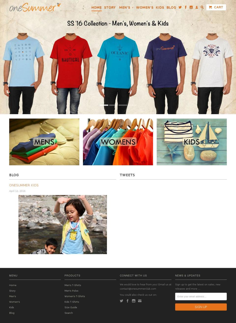 onesummerclub.com — Shopify storefront screenshot