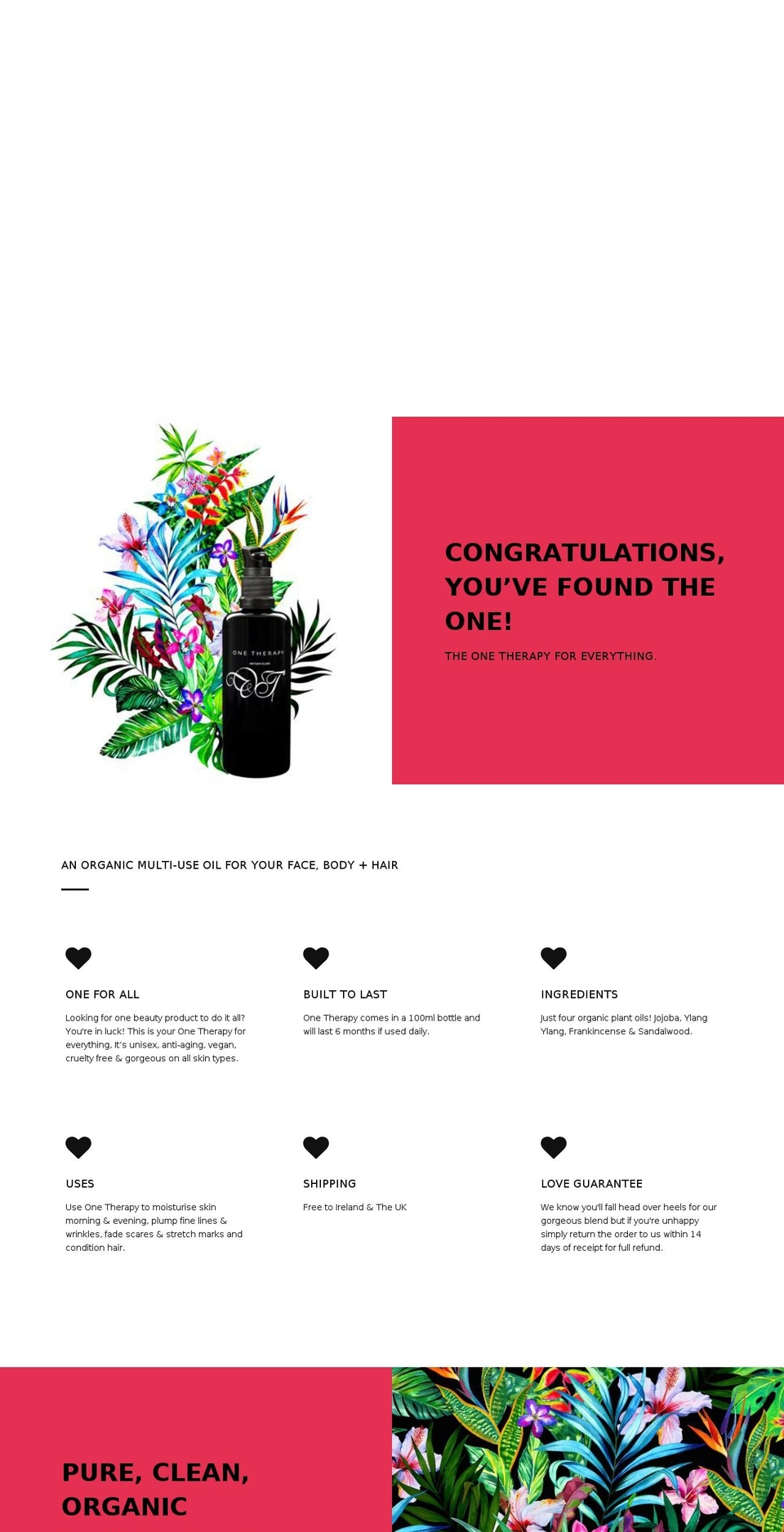 onetherapyskincare.com shopify website screenshot