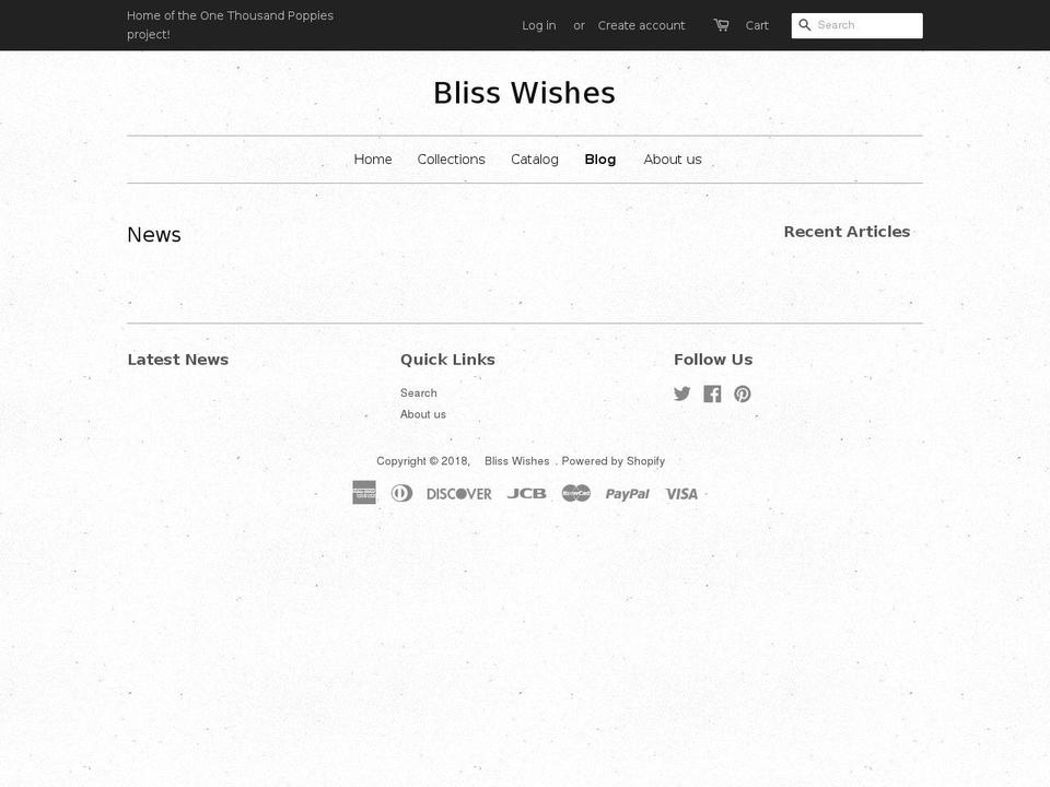 onethousandpoppies.com — Shopify storefront screenshot