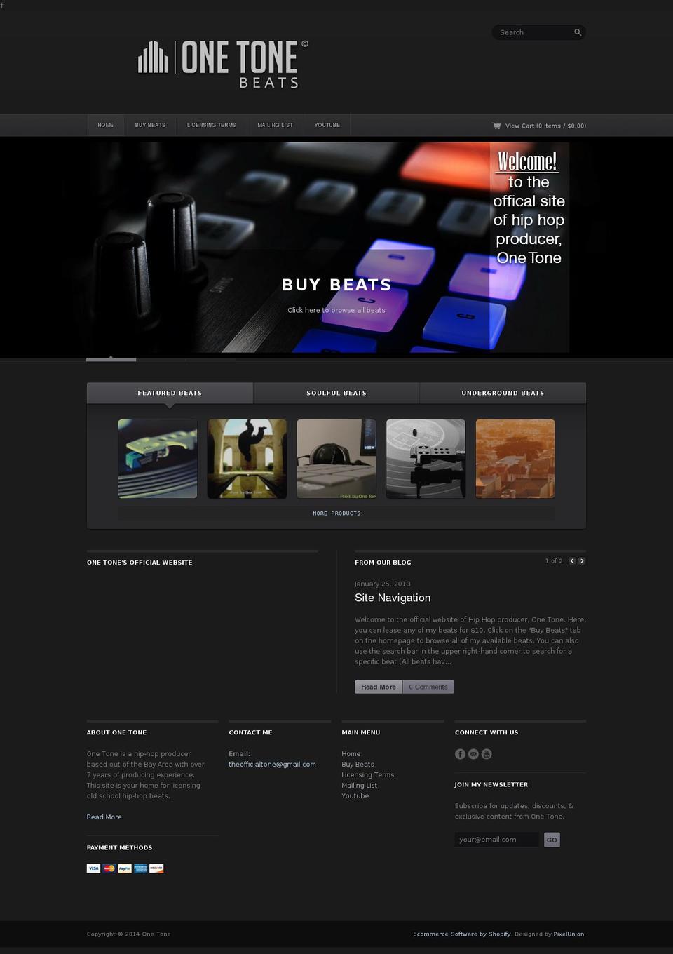 Technophile Shopify theme site example onetonestore.com