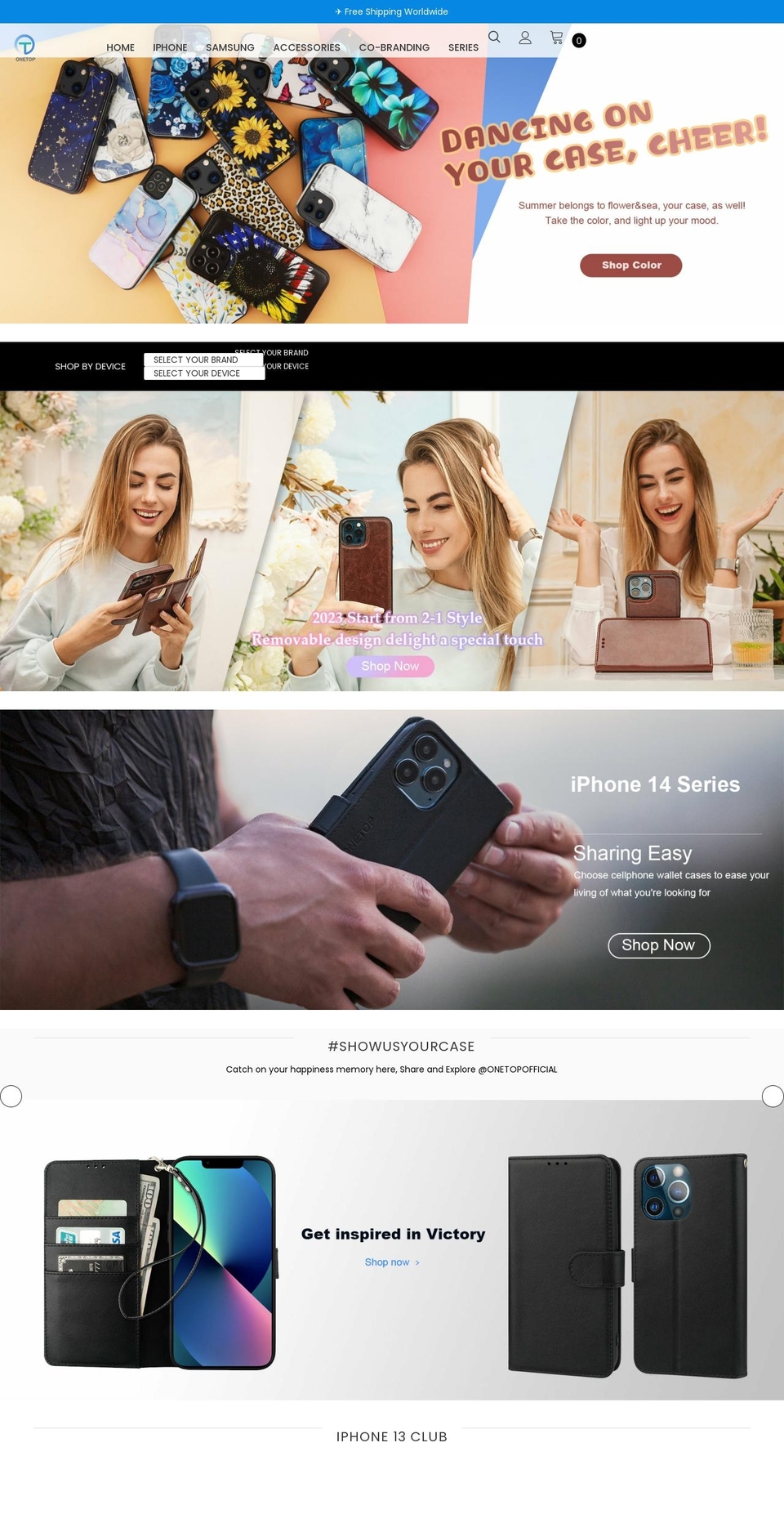 onetop.com shopify website screenshot