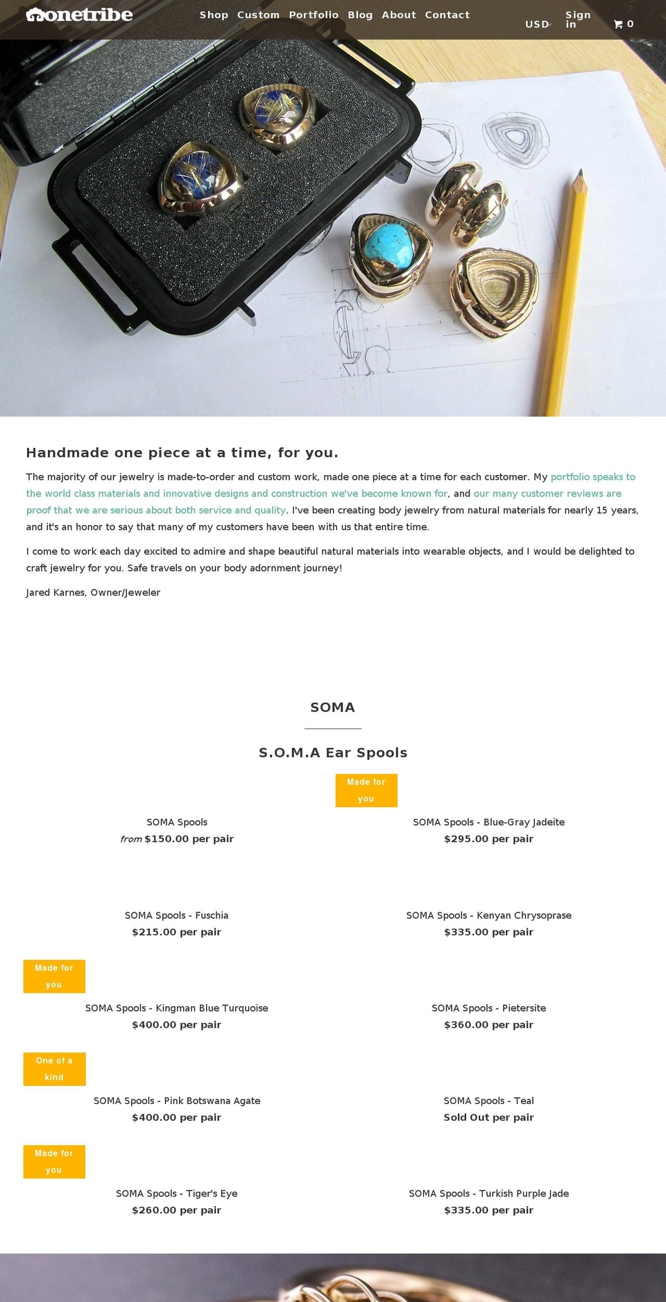 onetribe.net shopify website screenshot