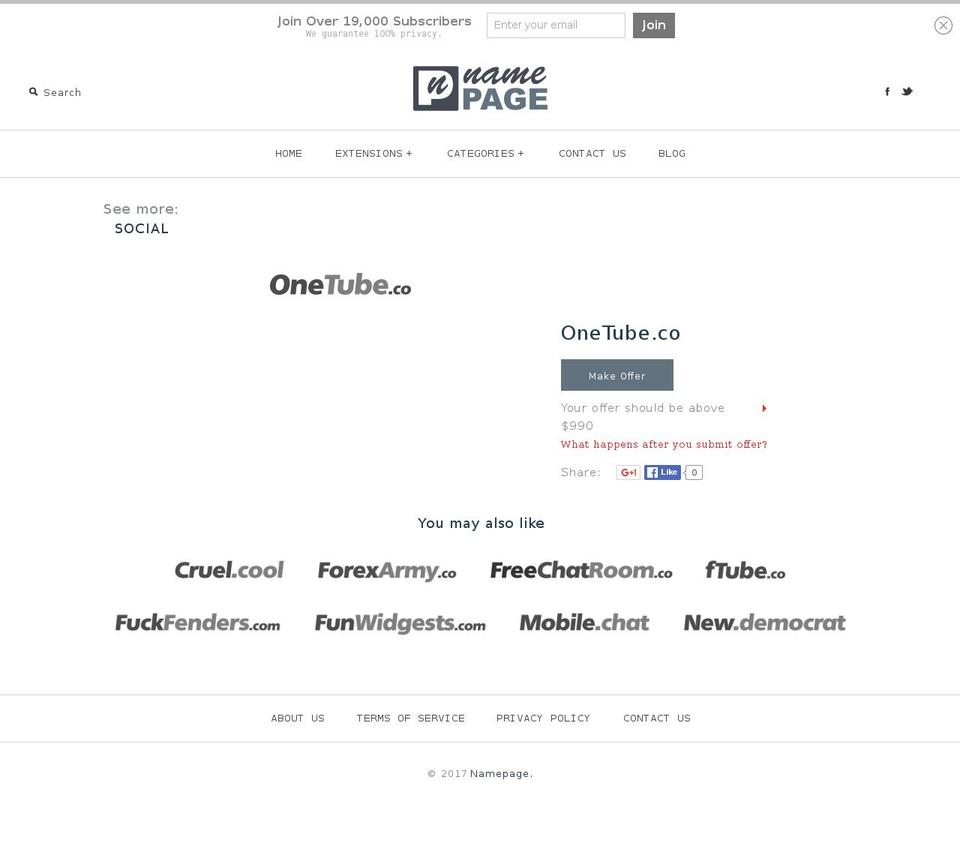 onetube.co shopify website screenshot