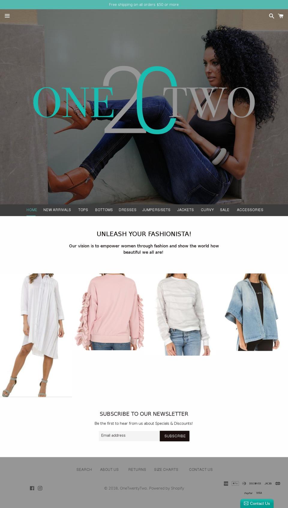 onetwentytwoboutique.com — Shopify store on .com