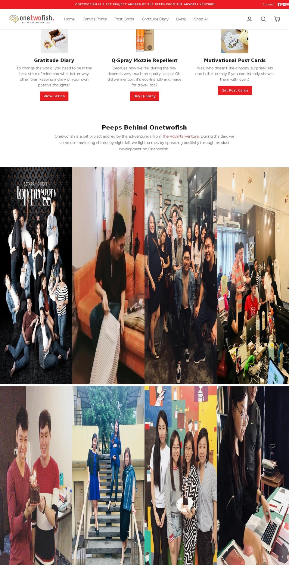 onetwofish.com shopify website screenshot