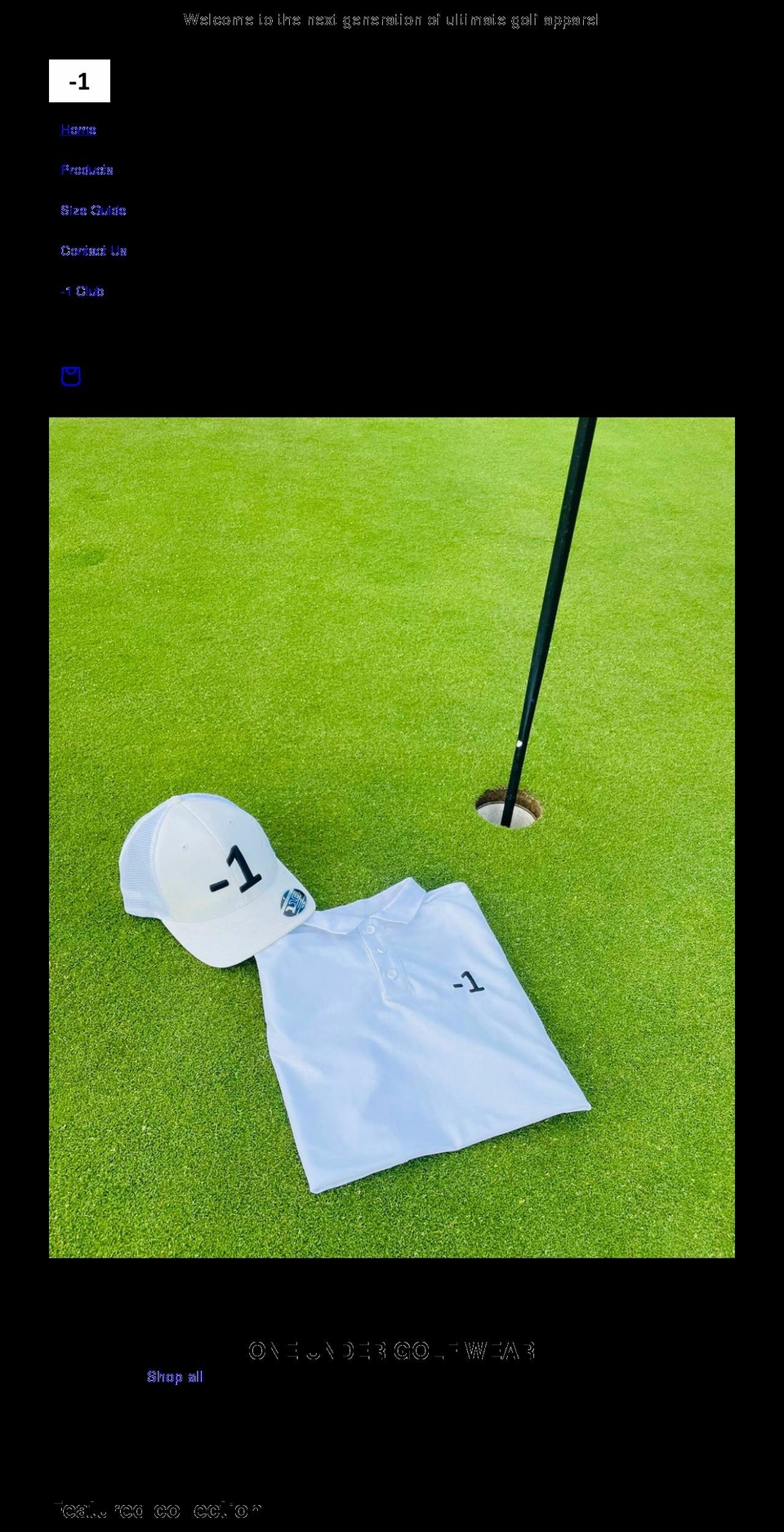 oneundergolf.co.uk shopify website screenshot
