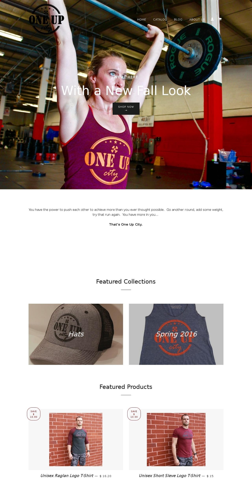 oneupcity.com shopify website screenshot