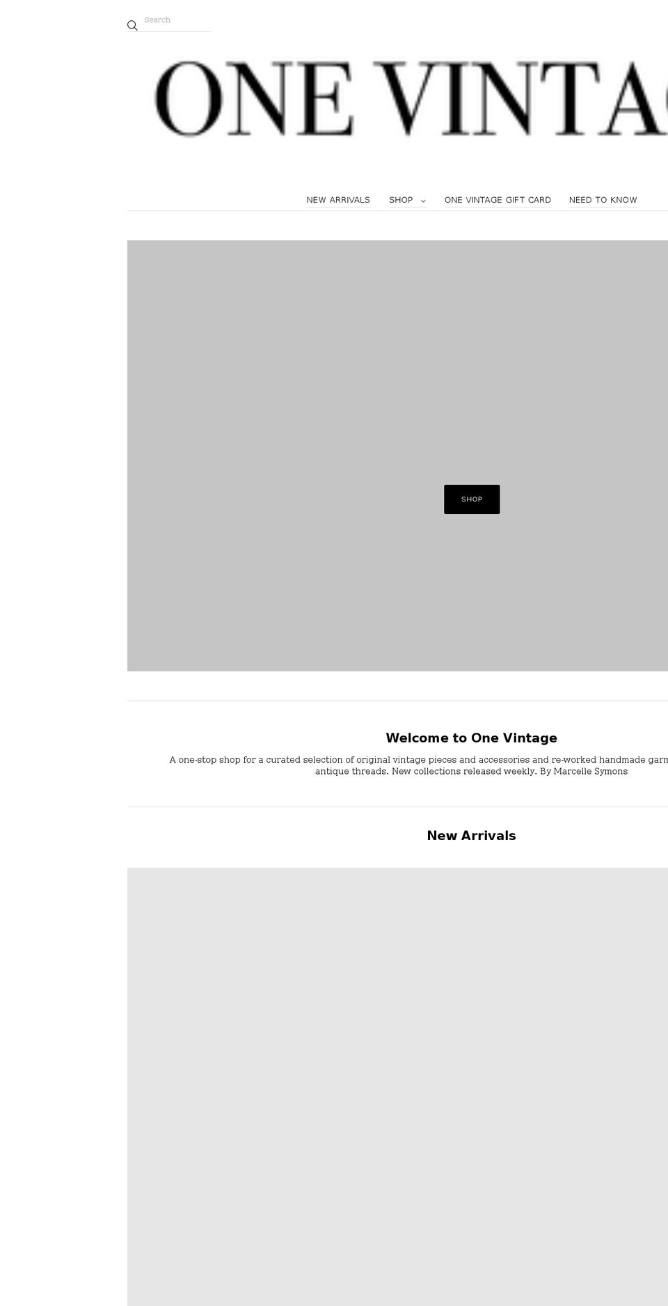 onevintagedesigns.co.uk shopify website screenshot