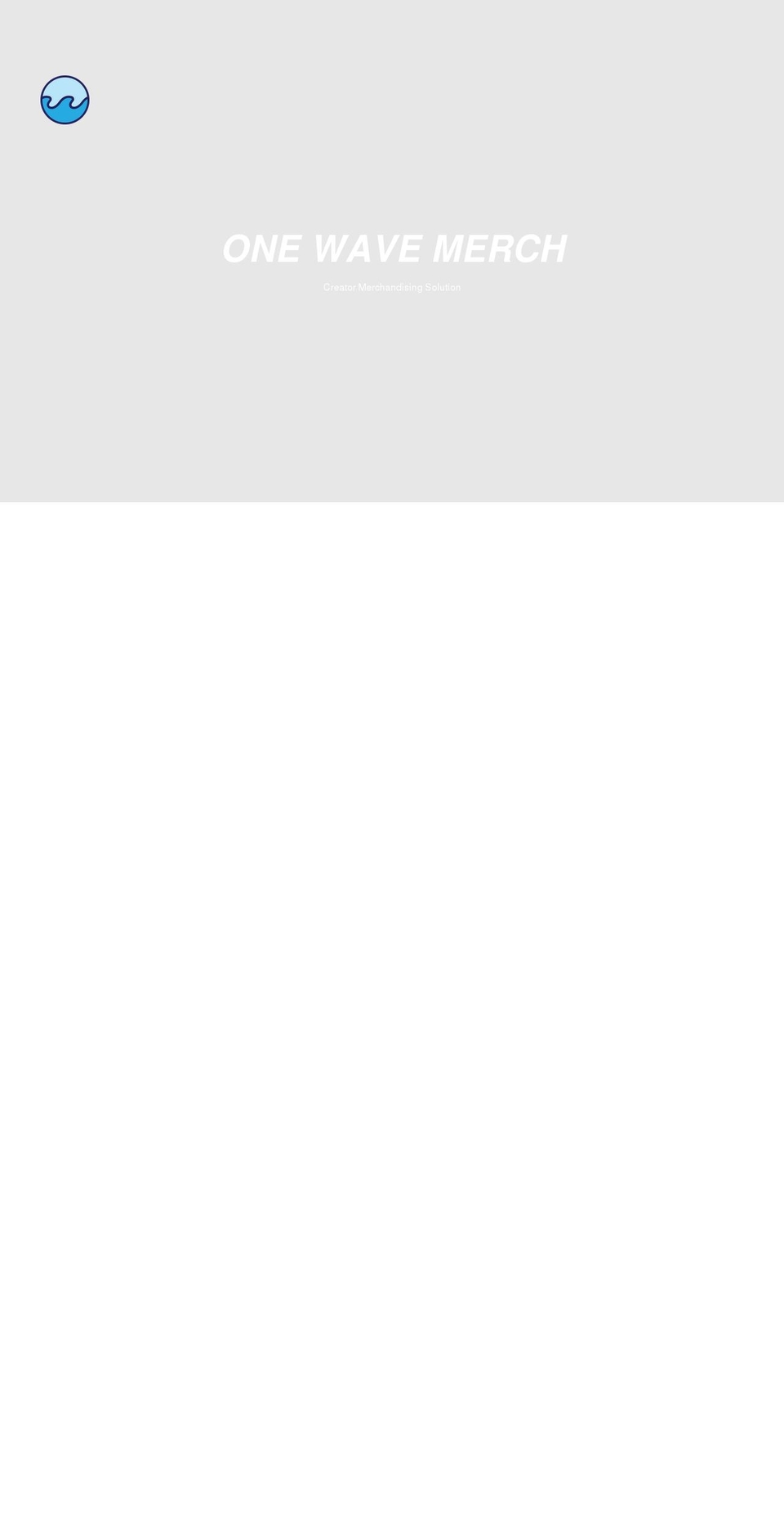 onewavemerch.com shopify website screenshot