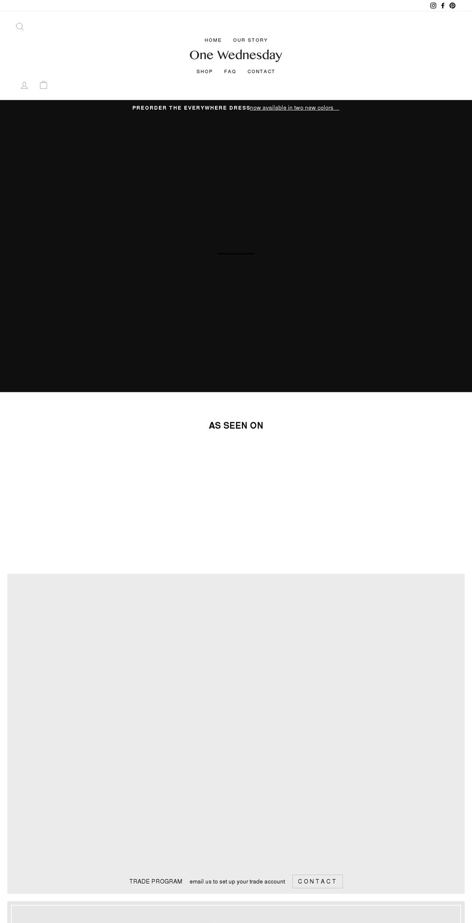 onewednesdayshop.com shopify website screenshot