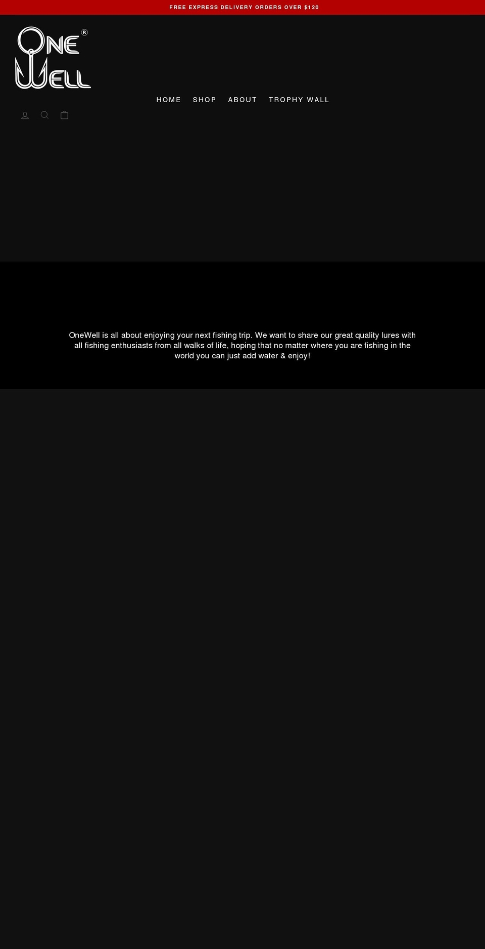 onewellfishing.com.au shopify website screenshot
