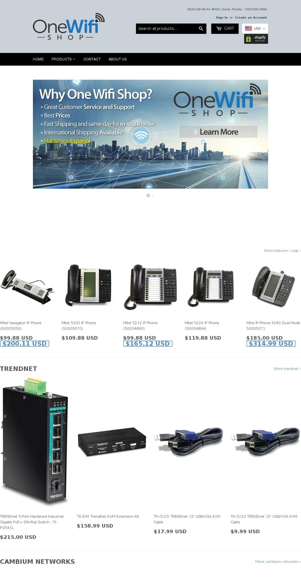 onewifishop.com — Shopify store on .com
