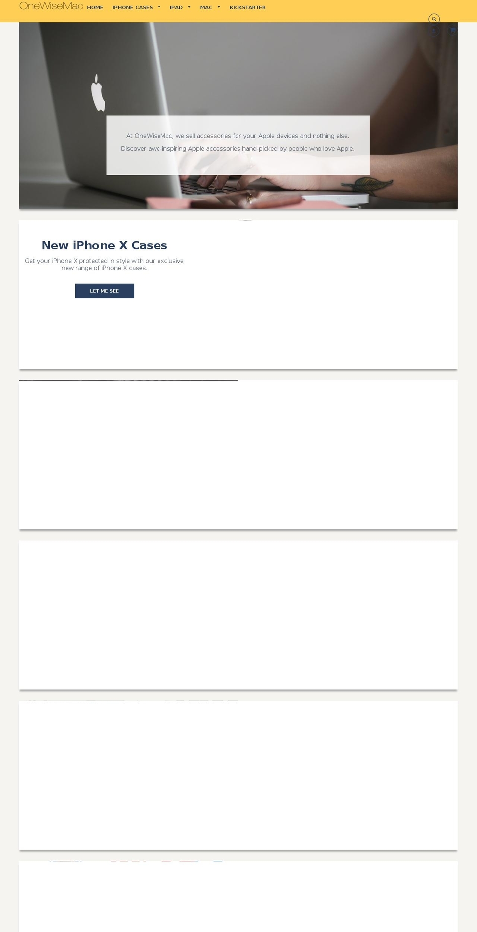 onewisemac.com — Shopify storefront screenshot