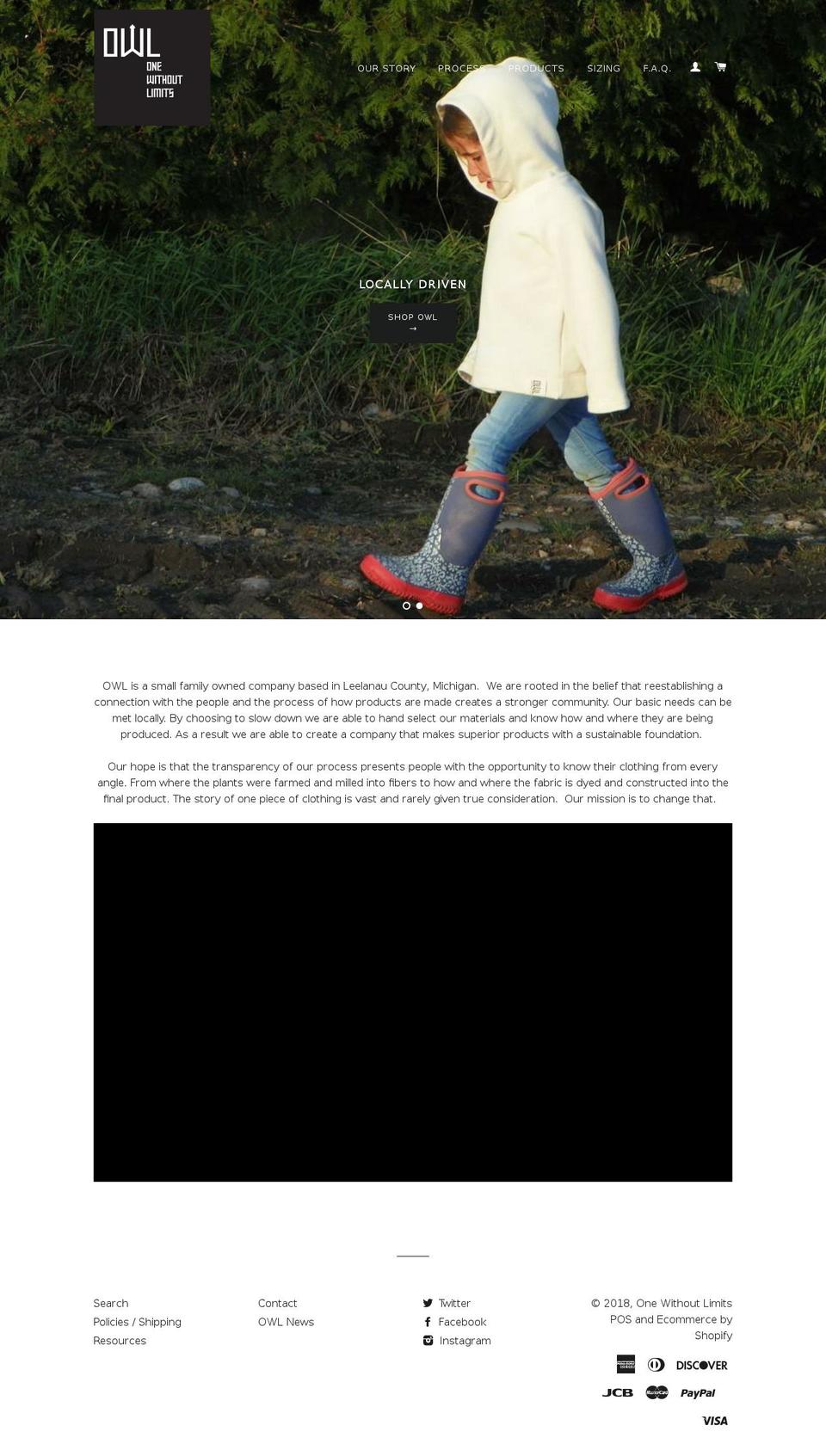 onewithoutlimits.com — Shopify storefront screenshot