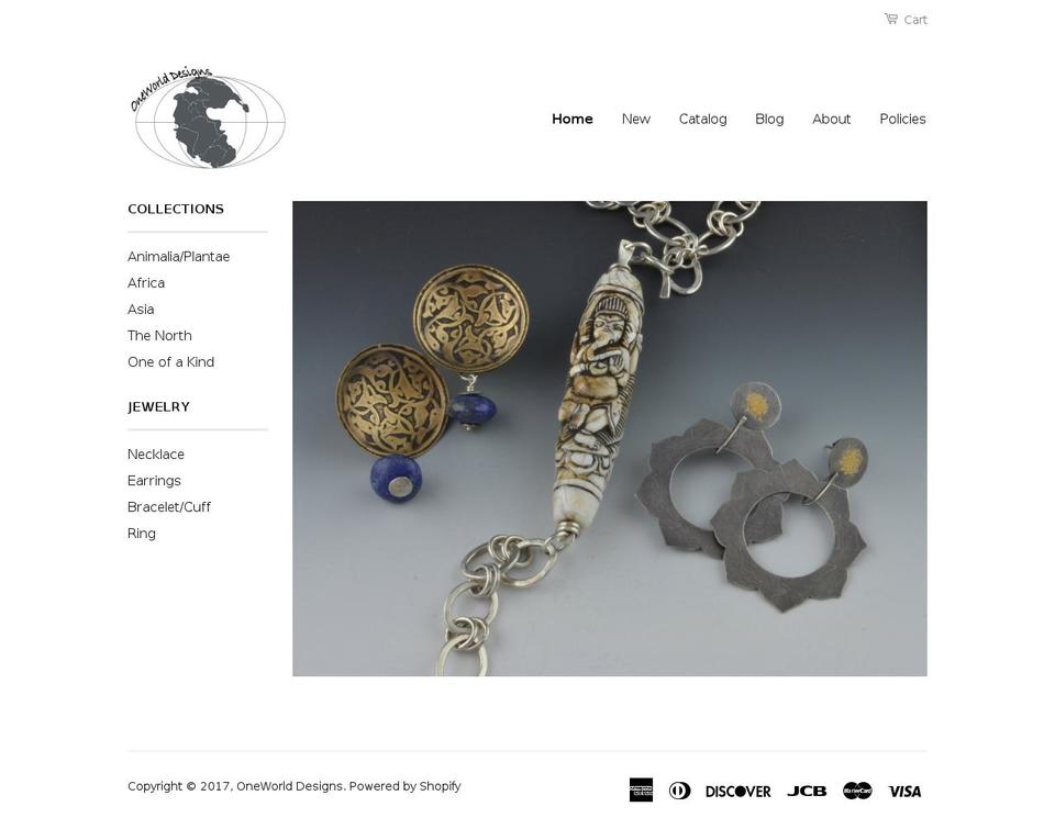 oneworld-designs.com shopify website screenshot