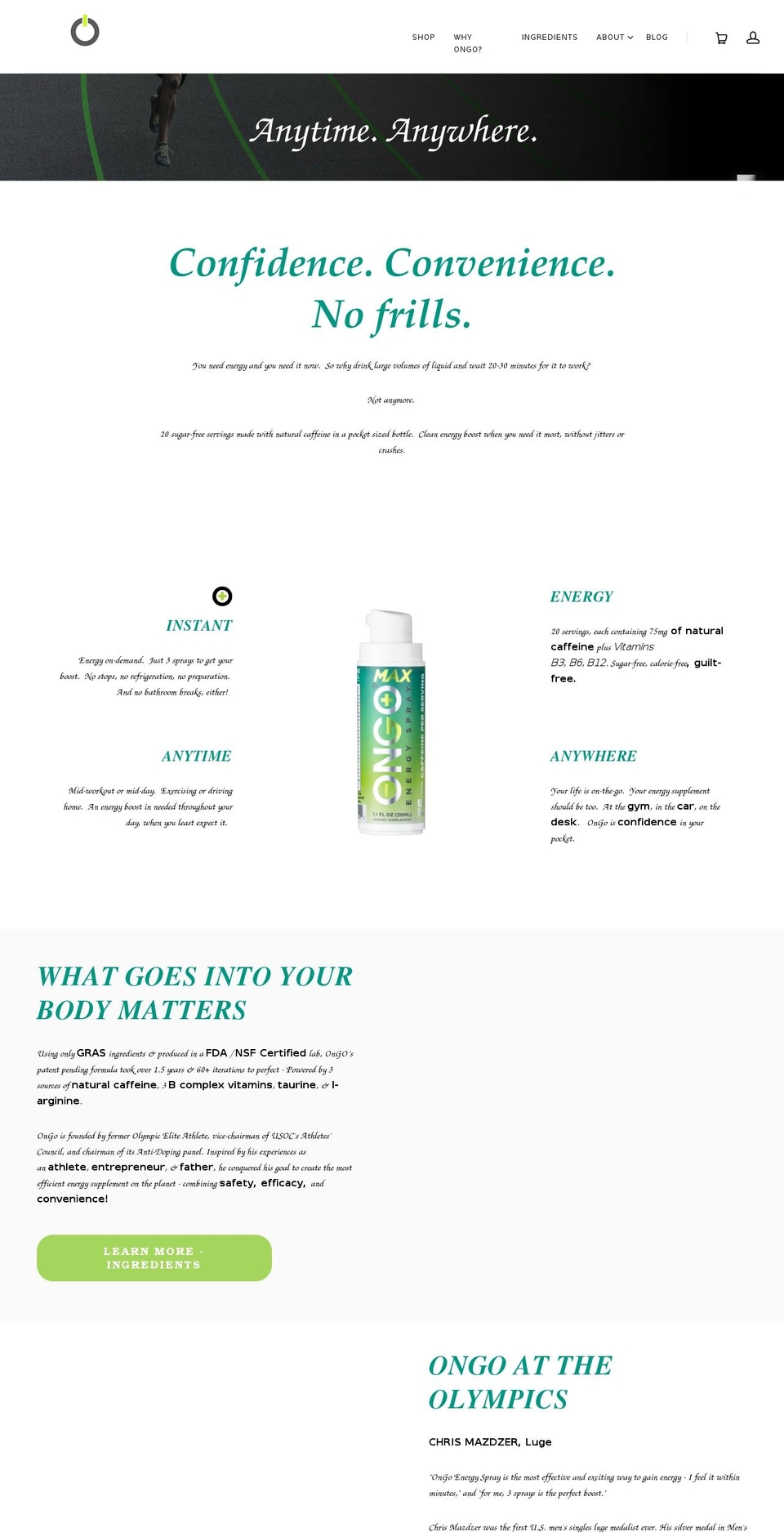 ongoenergy.com shopify website screenshot