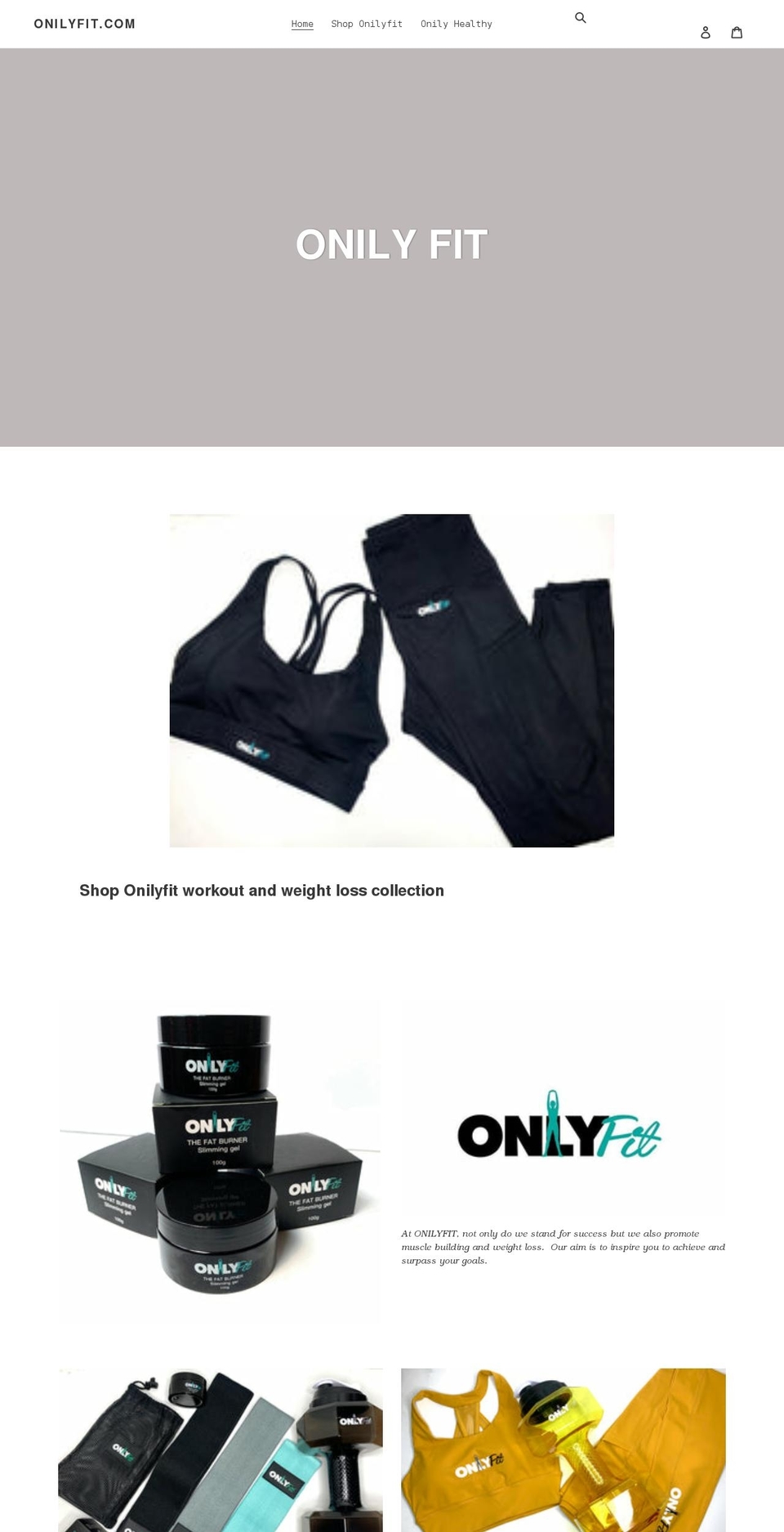 onilyfit.com shopify website screenshot