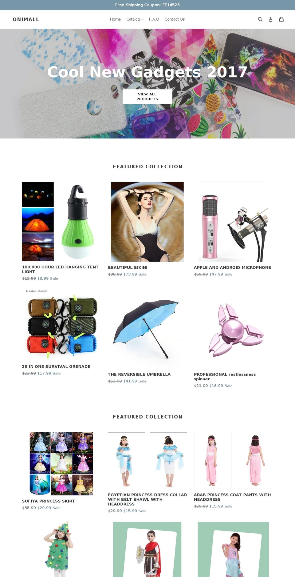 onimall.com shopify website screenshot
