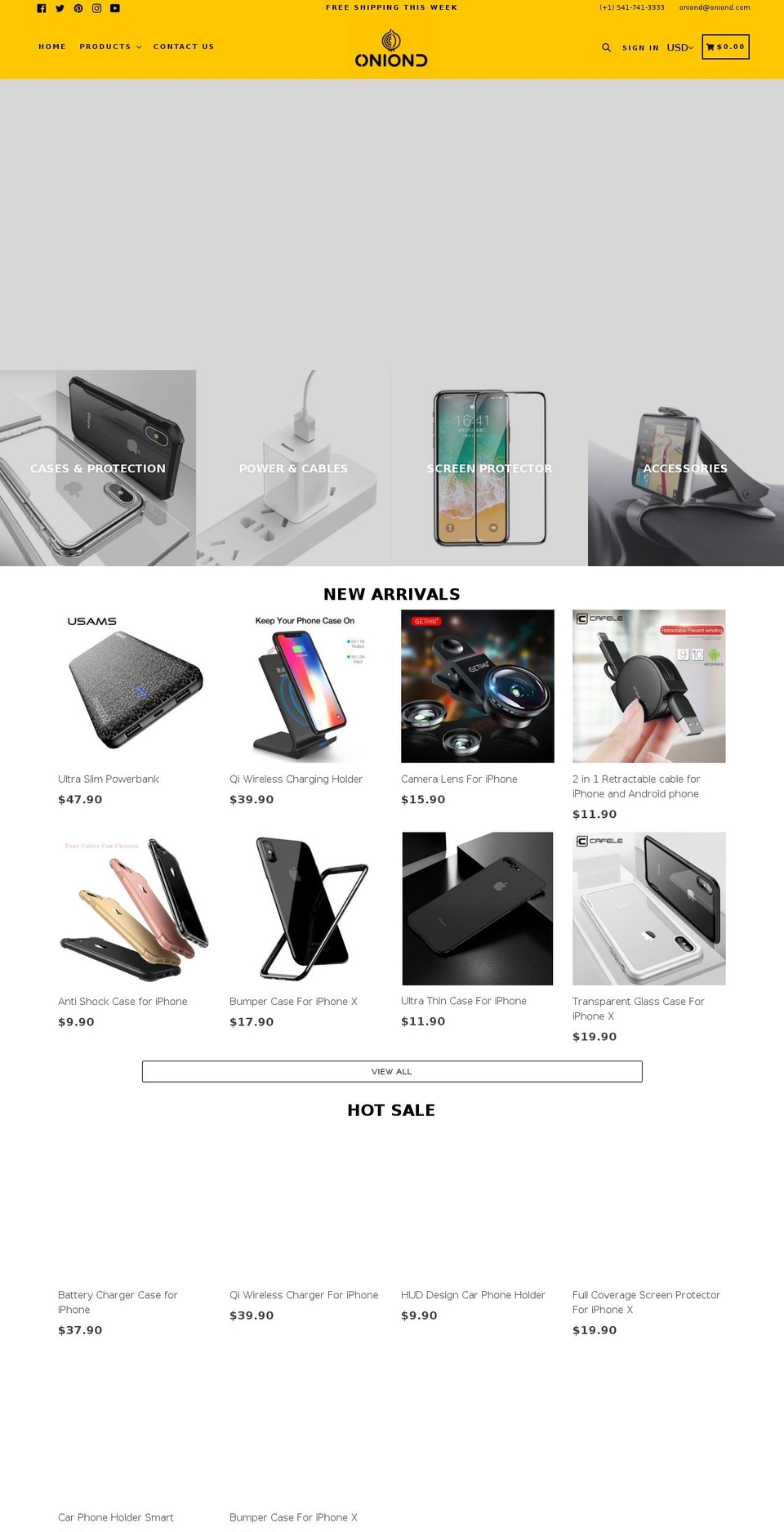 oniond.com — Shopify storefront screenshot