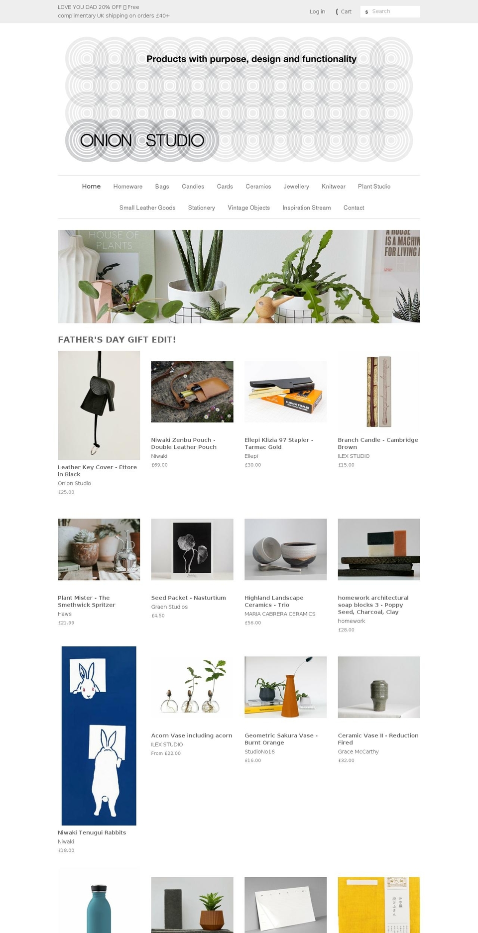 onionstudio.co.uk shopify website screenshot