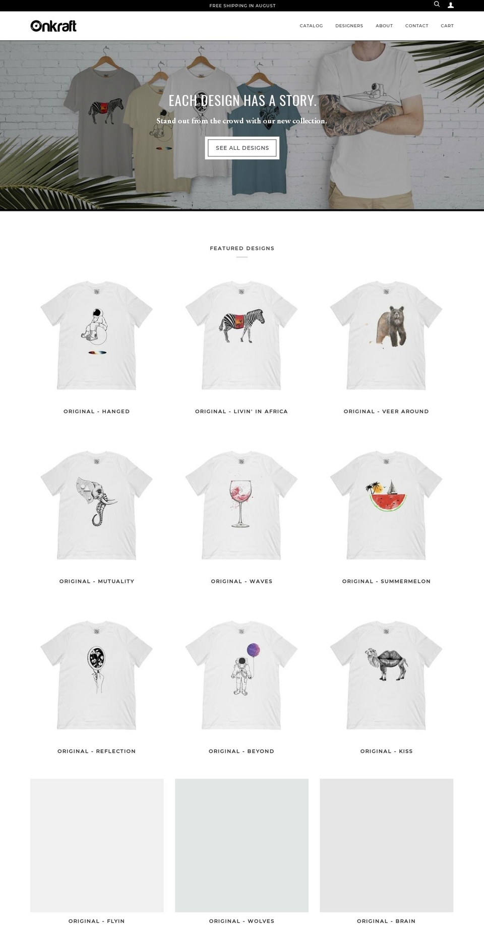 onkraft.com — Shopify storefront screenshot