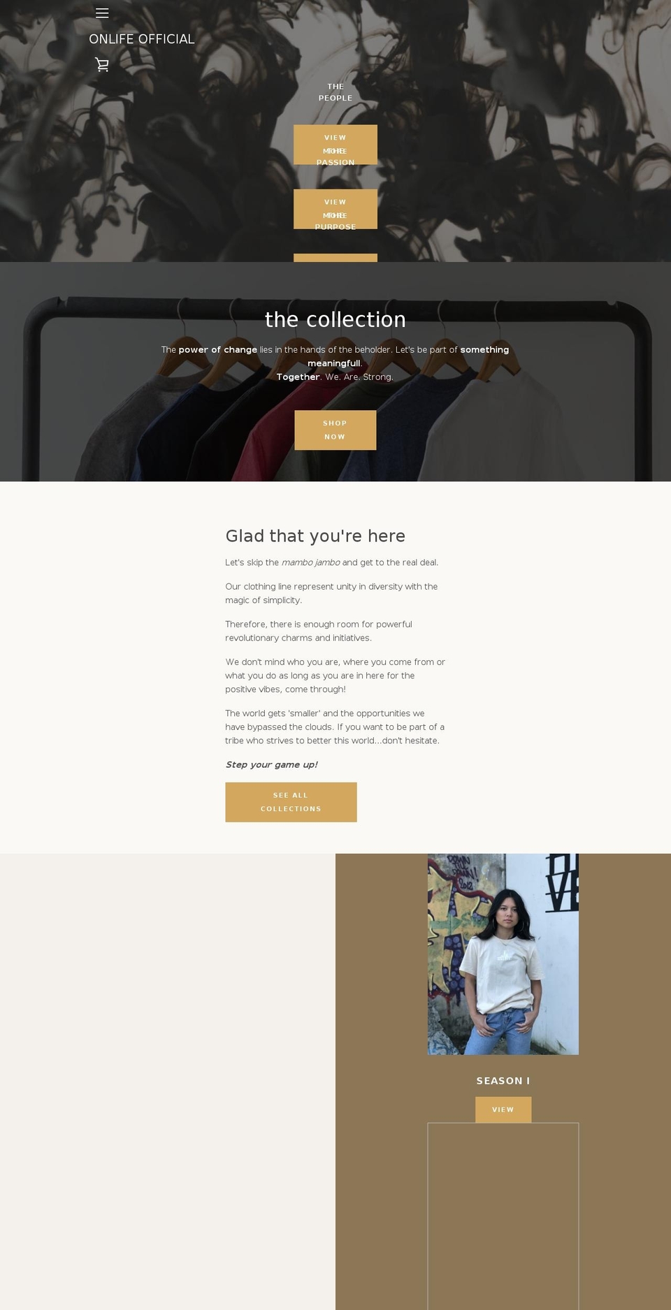 onlifeofficial.com — Shopify storefront screenshot