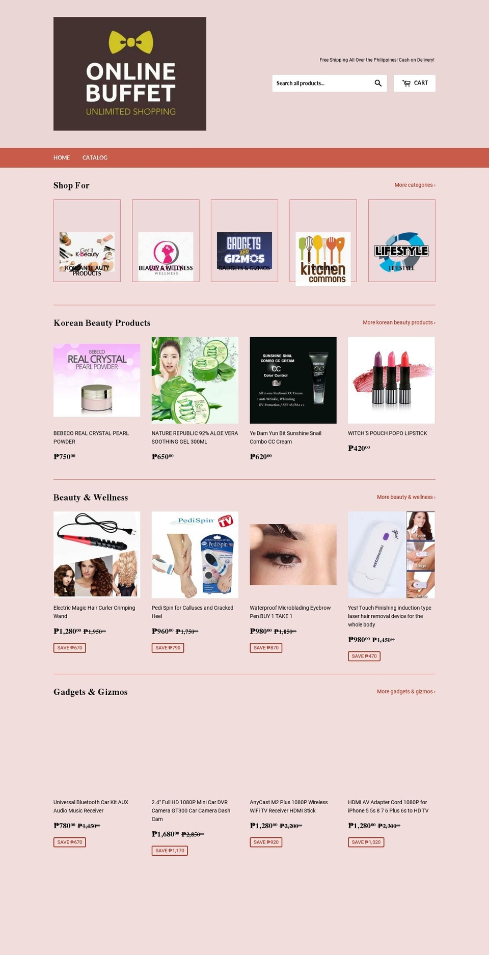online-buffet.com shopify website screenshot