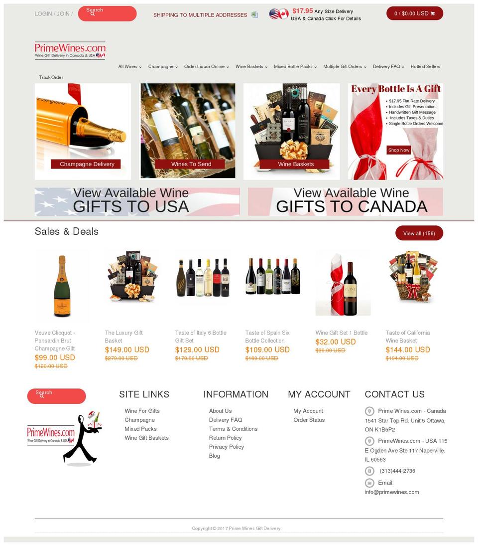 online-wine-delivery.com shopify website screenshot