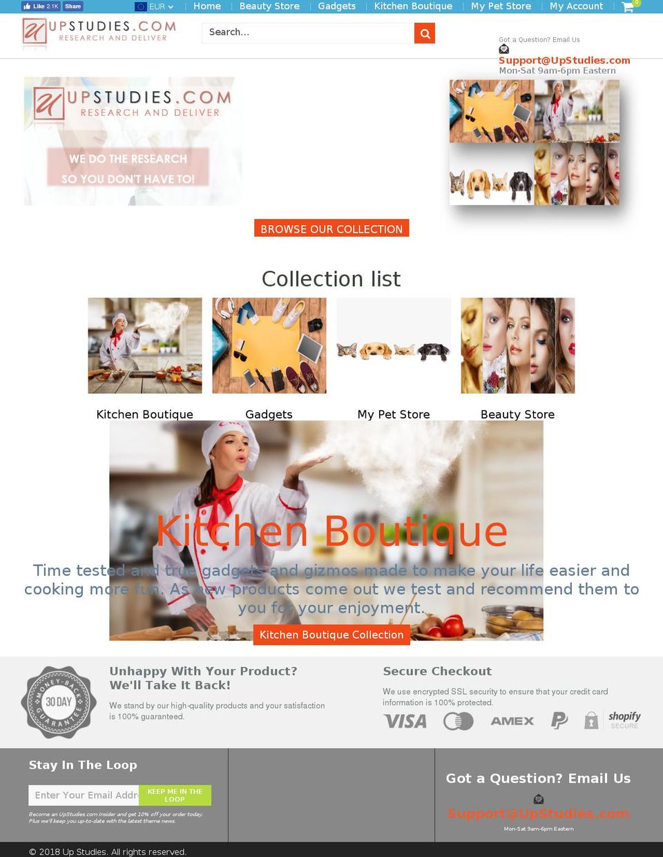 online.upstudies.com shopify website screenshot