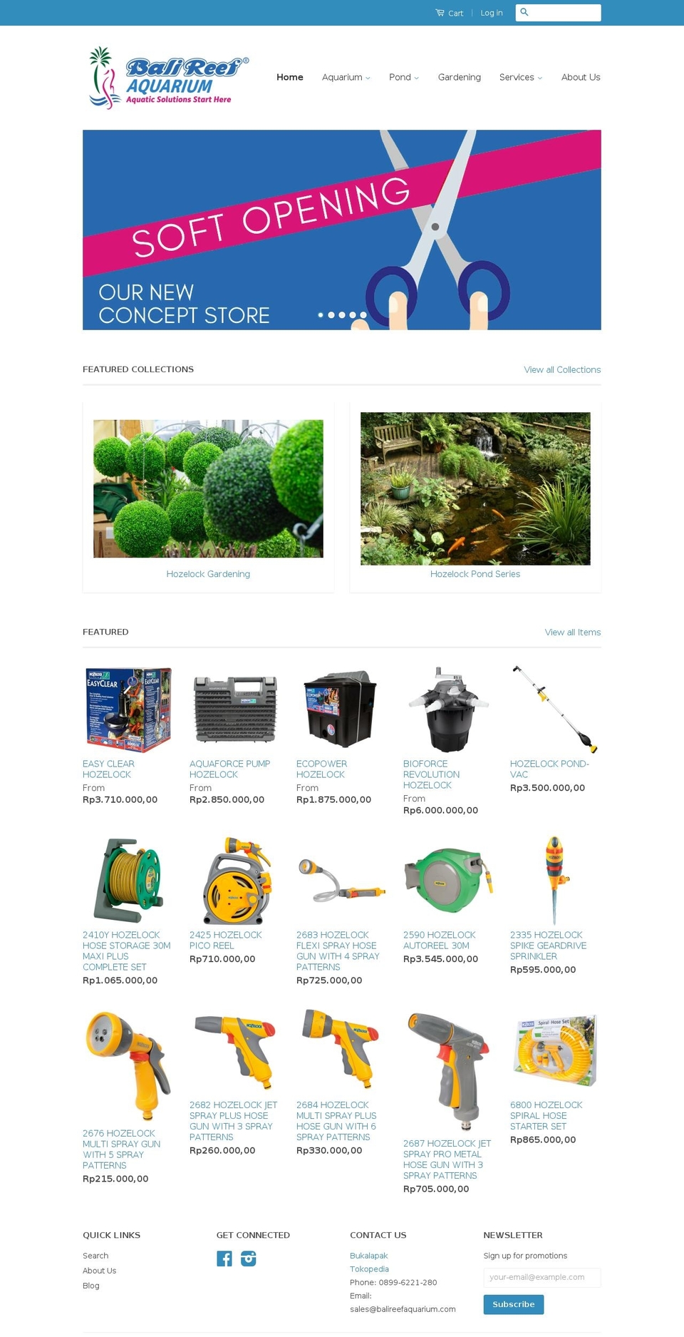 onlinebalireefaquarium.com shopify website screenshot