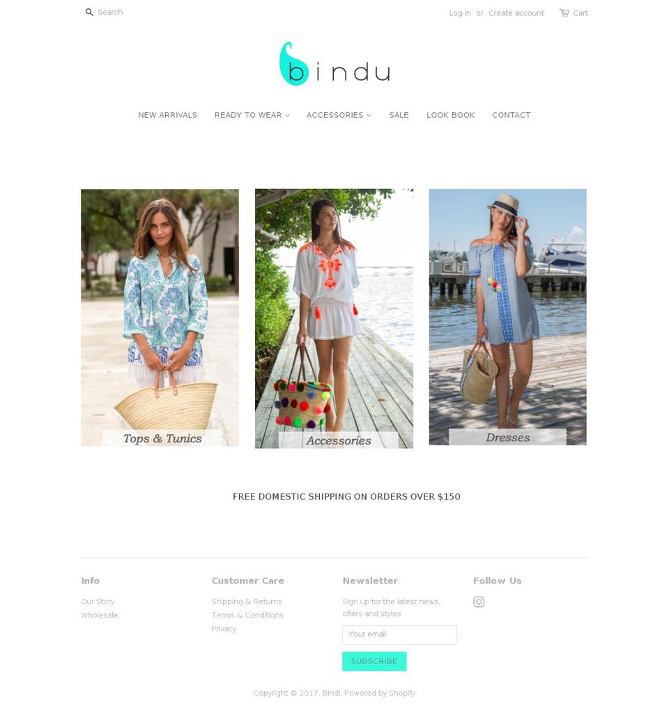 onlinebindi.com shopify website screenshot
