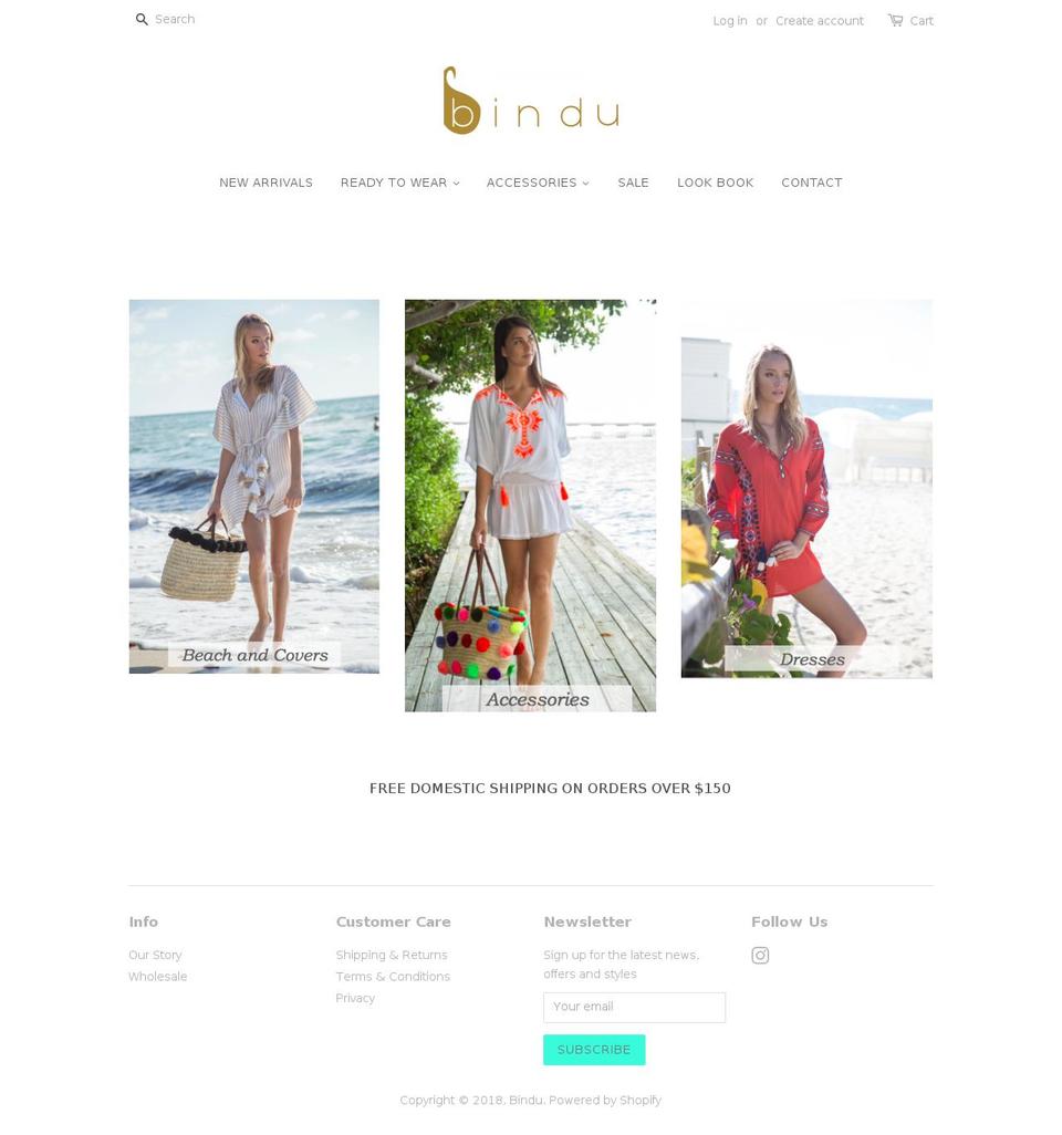 onlinebindu.com — Shopify storefront screenshot