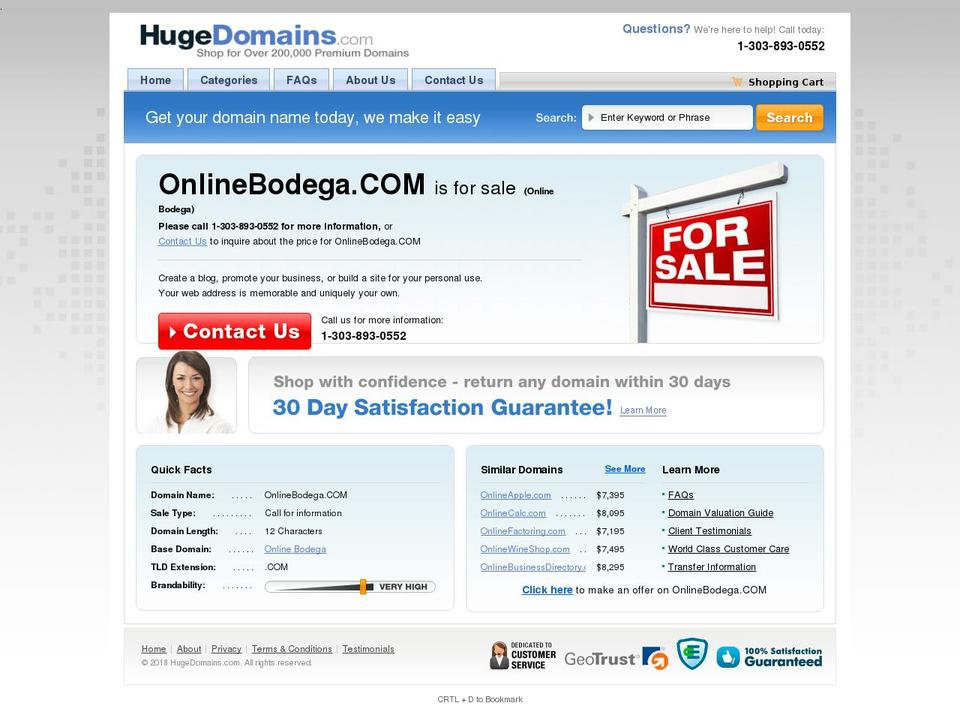 onlinebodega.com shopify website screenshot