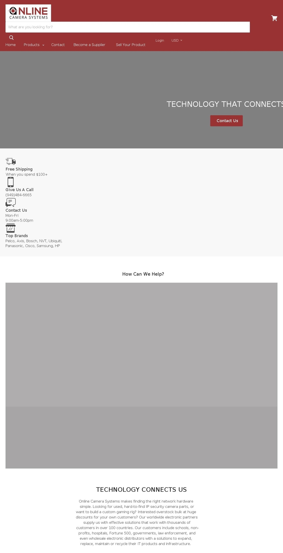 onlinecamerasystems.com — Shopify storefront screenshot