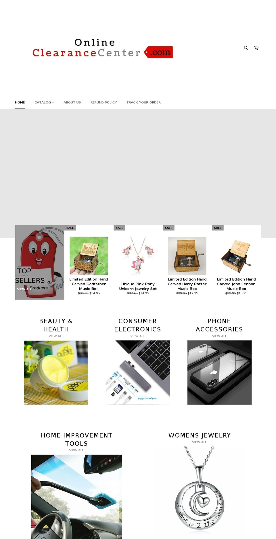 onlineclearancecenter.com — Shopify storefront screenshot