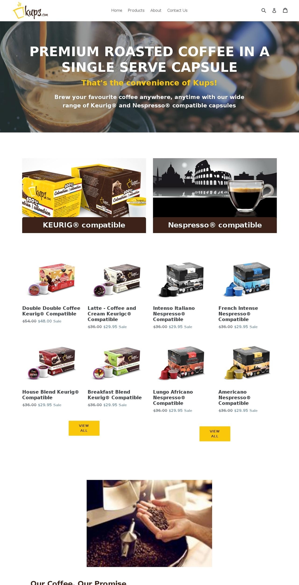 onlinecoffeestore.com — Shopify storefront screenshot