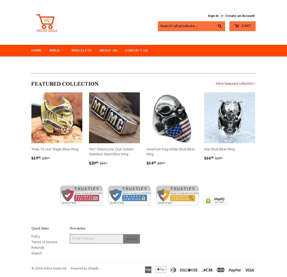 onlinedealshq.com — Shopify storefront screenshot