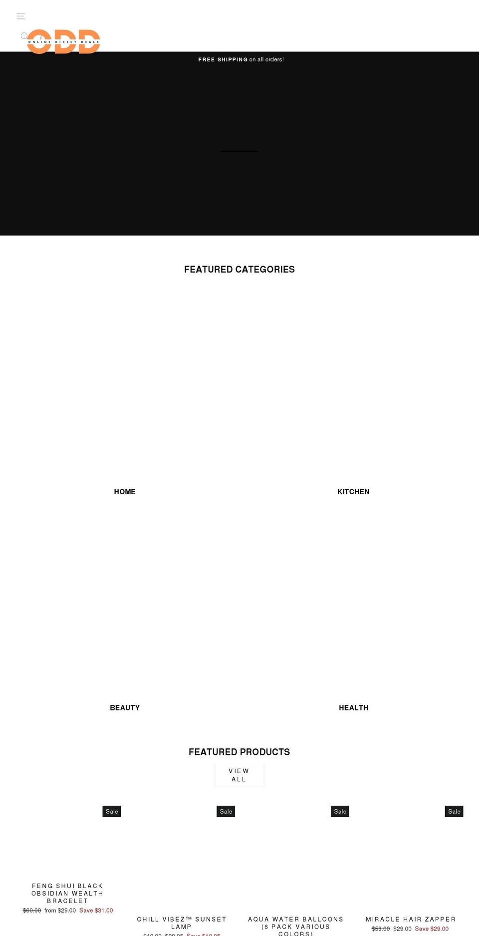 Impulce-oo Shopify theme site example onlinedirectdeals.com