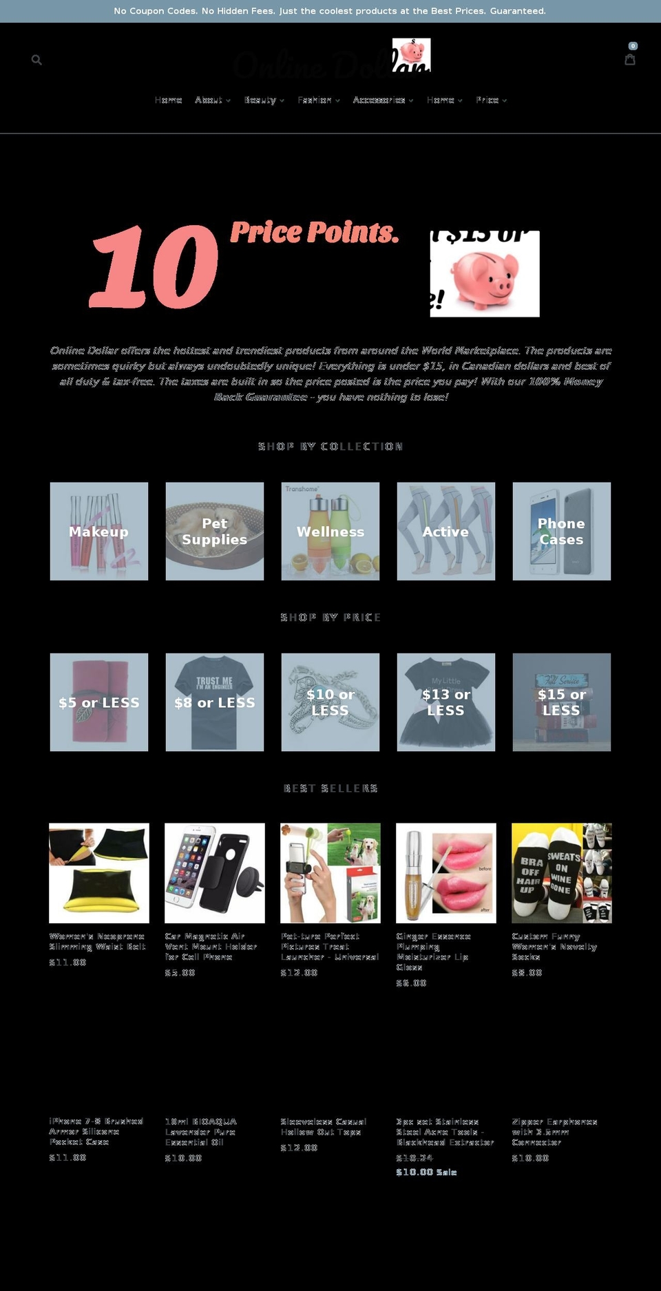 onlinedollar.ca shopify website screenshot