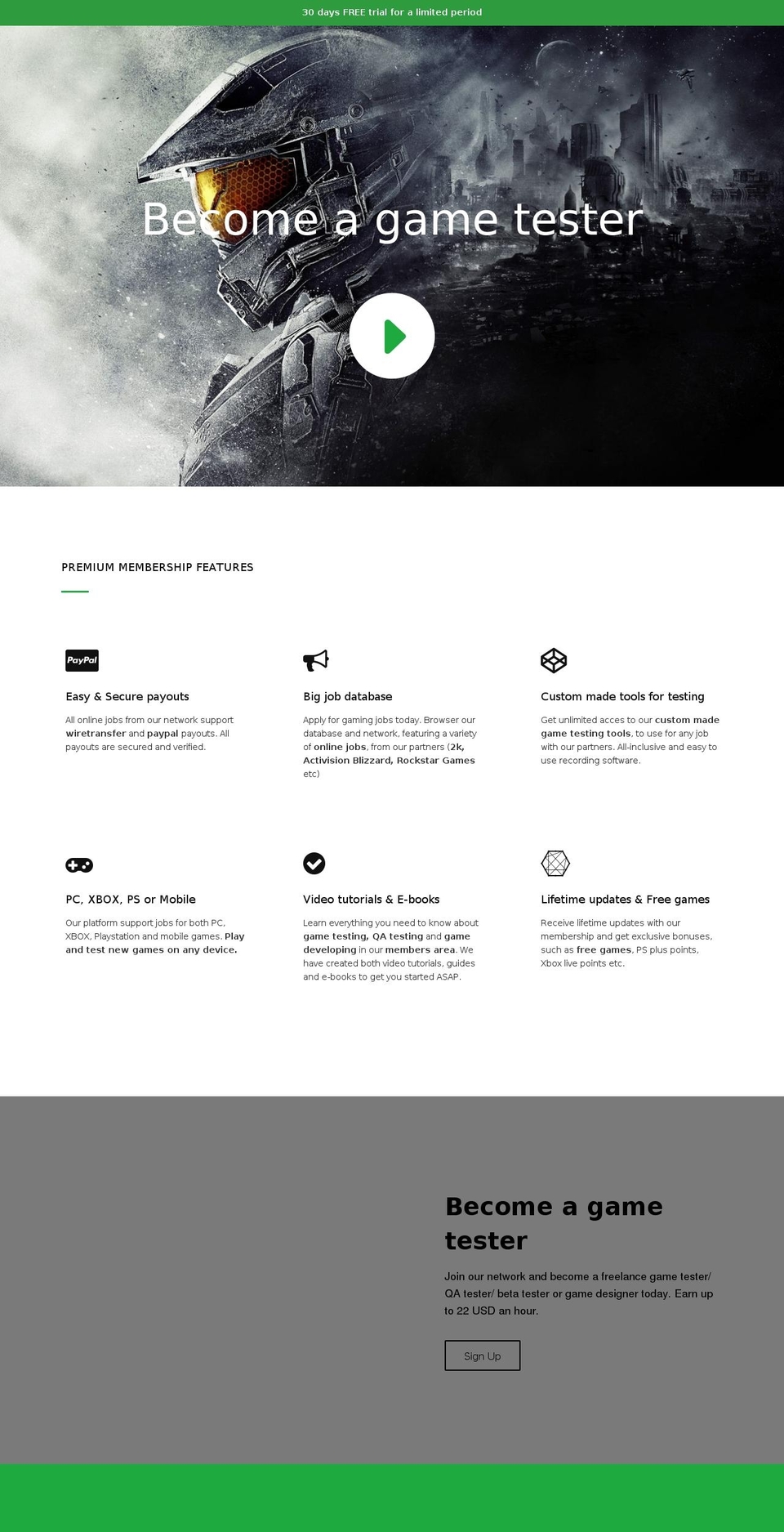onlinegametester.com shopify website screenshot