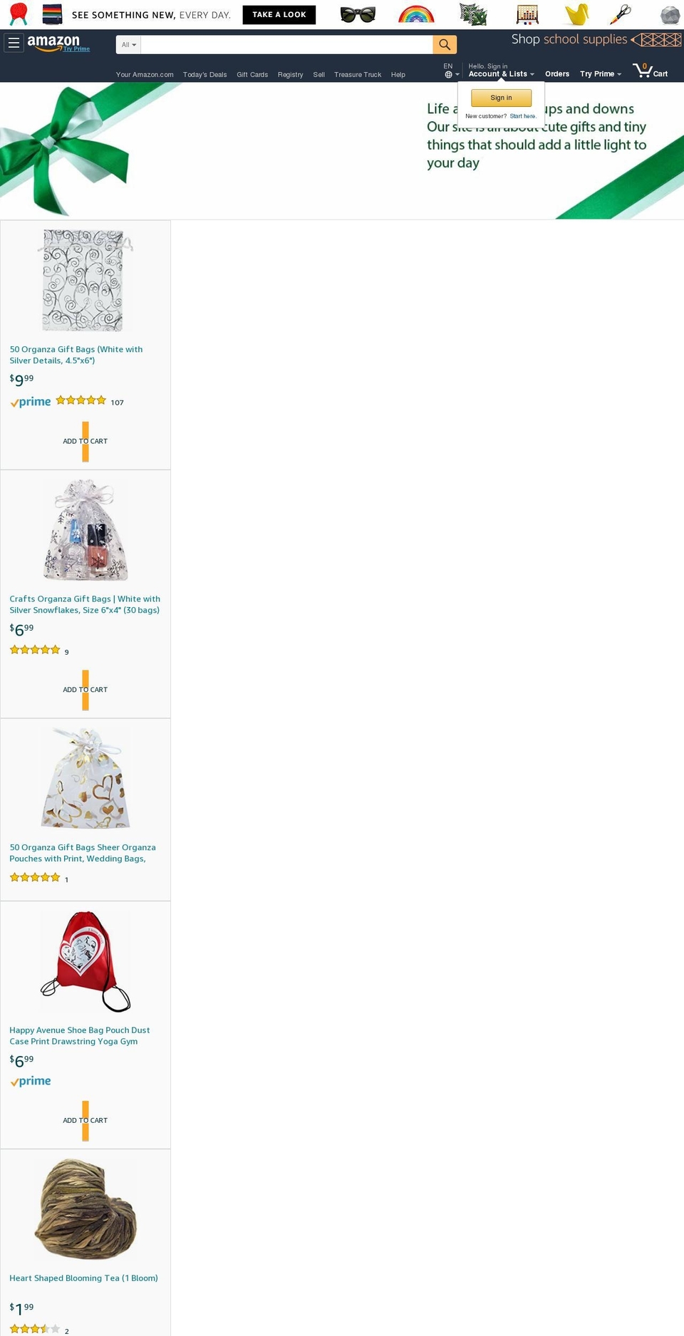 onlinegiftbags.com — Shopify storefront screenshot