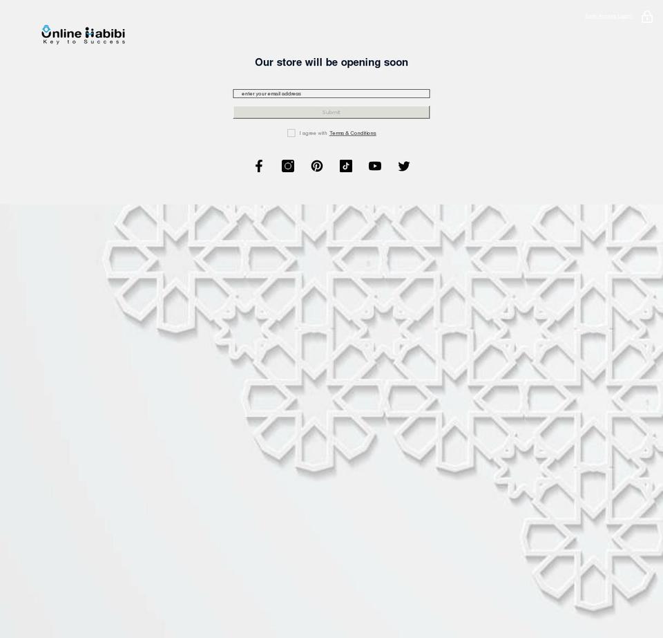 onlinehabibi.com shopify website screenshot