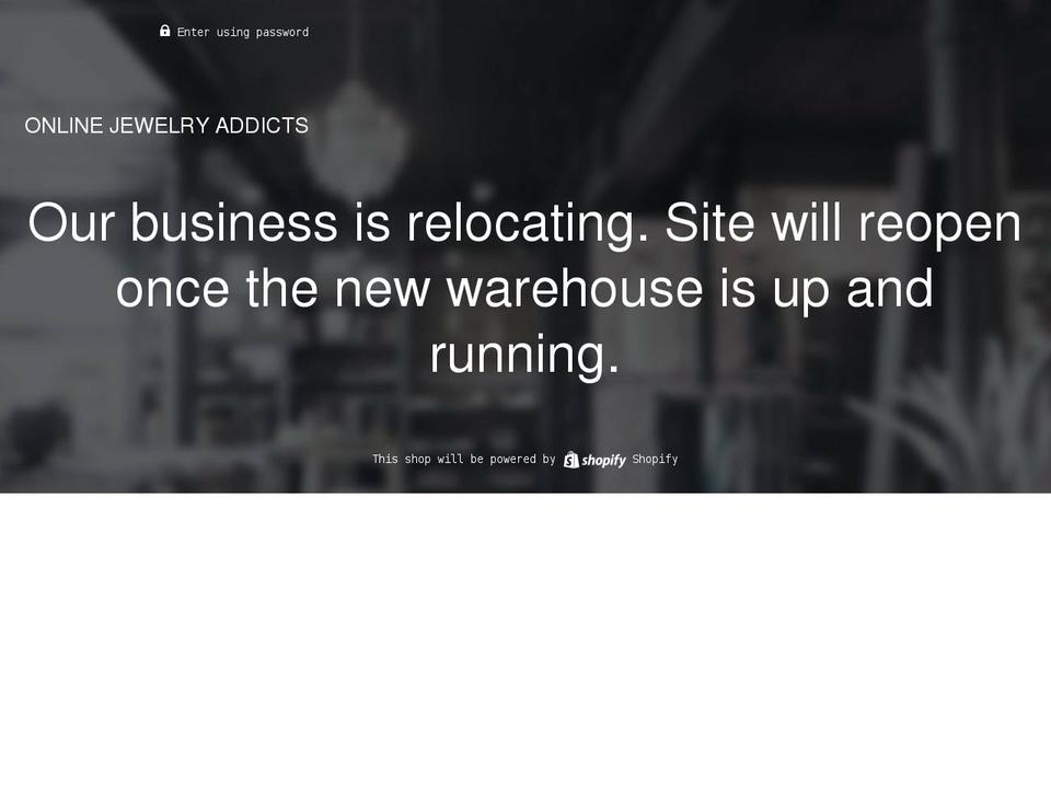 onlinejewelryaddicts.com shopify website screenshot