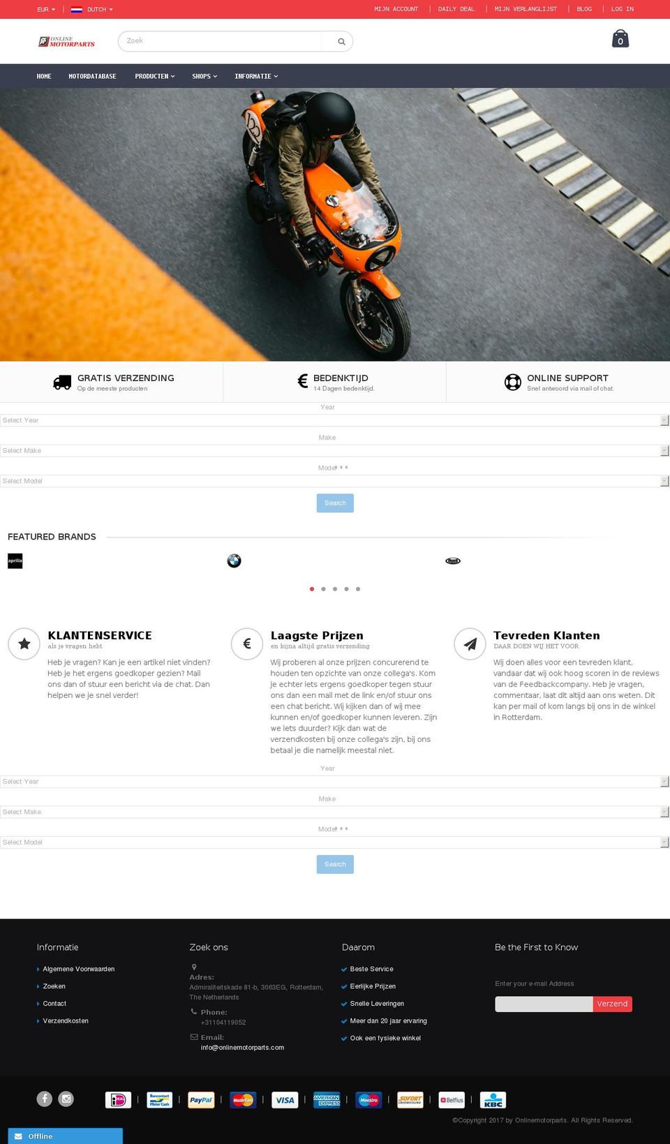 porto-home5-v1-0 Shopify theme site example onlinemotorparts.com