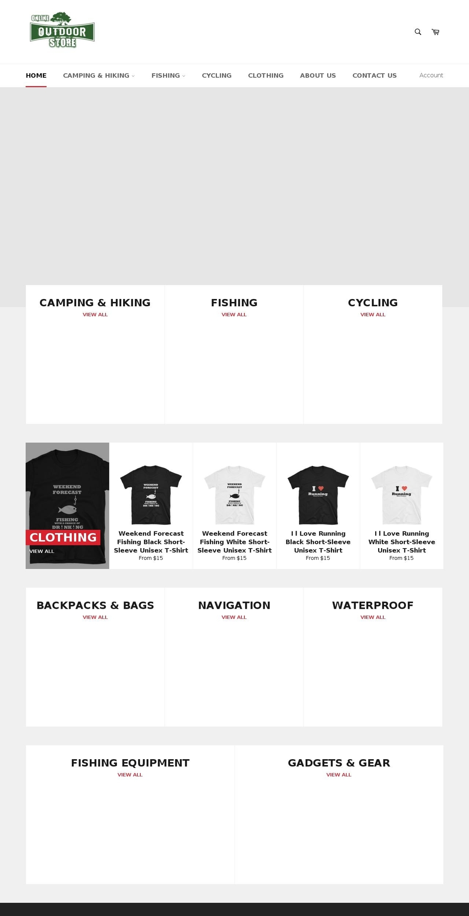 onlineoutdoorstore.com — Shopify storefront screenshot