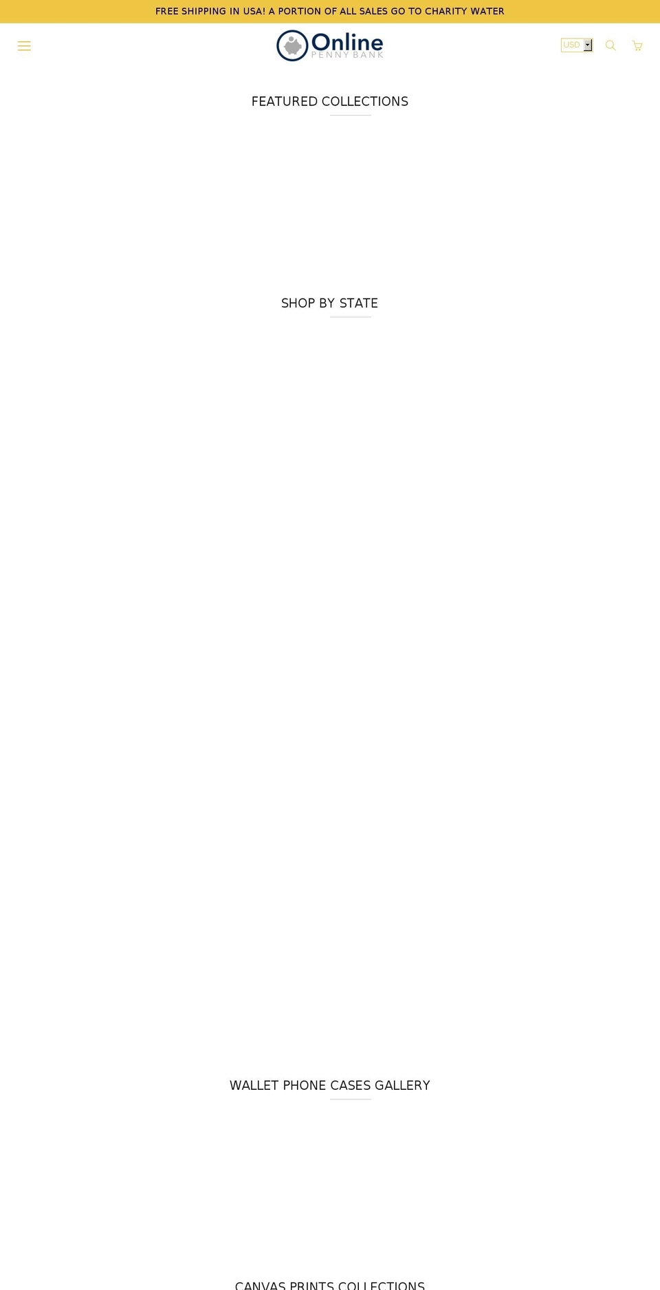 onlinepennybank.com shopify website screenshot