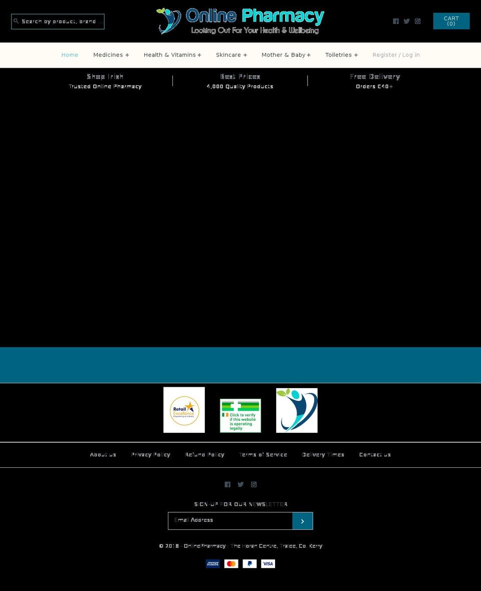 onlinepharmacyhome.com — Shopify storefront screenshot